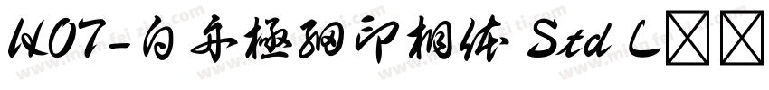 HOT-白舟極細印相体 Std L转换器字体转换